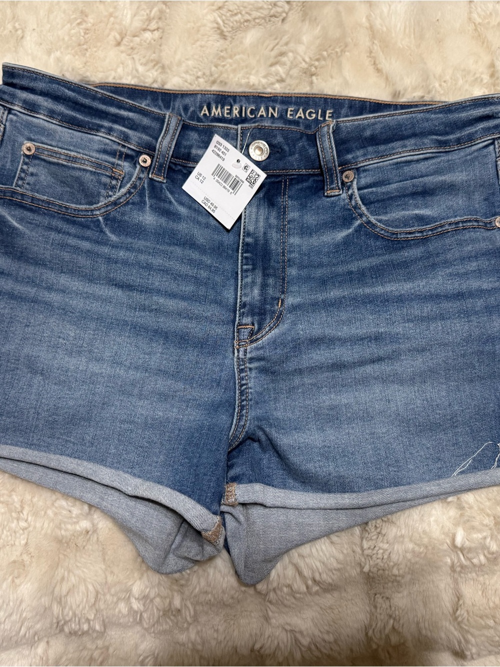 American Eagle Outfitters Mid Blue Denim Jean Shorts